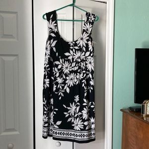 Black & white dress.